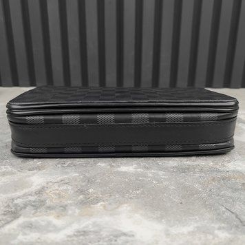 Studio Onyx Damier Infini Messenger Black Leather