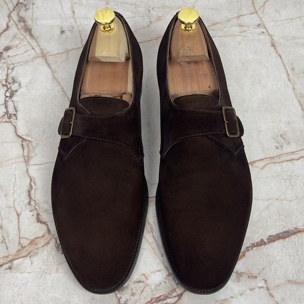 Monk Strap Brown Suede