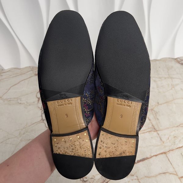 GUCCI x Disney Horsebit Princetown Mule Blue Fabric