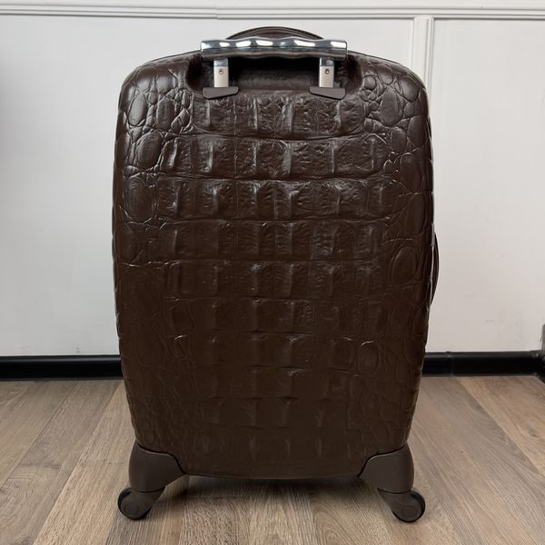 Alexander McQueen X Samsonite 65 Trolley валіза коричнева під крокодила 4030 фото