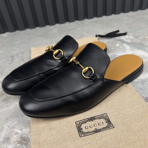 Horsebit Jordaan Mule Black Leather