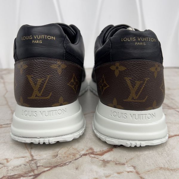 Run Away Monogram кросівки чорні шкіряні з сітки 3891 фото