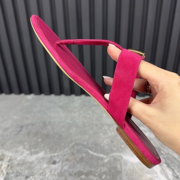 Bahiana Sandal Flat Pink Suede