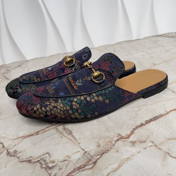 GUCCI x Disney Horsebit Princetown Mule Blue Fabric