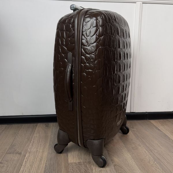Alexander McQueen X Samsonite 65 Trolley валіза коричнева під крокодила 4030 фото