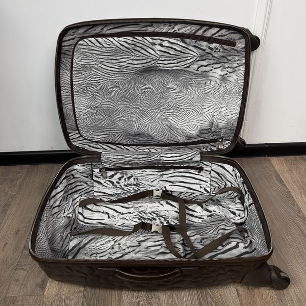 Alexander McQueen X Samsonite 65 Trolley валіза коричнева під крокодила 4030 фото