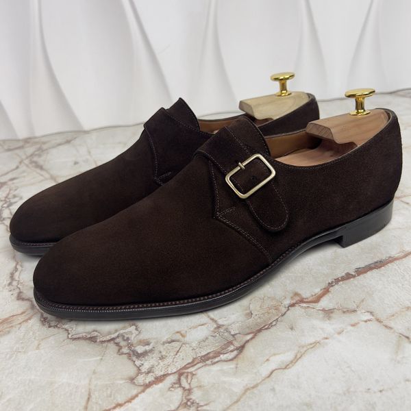 Monk Strap Brown Suede