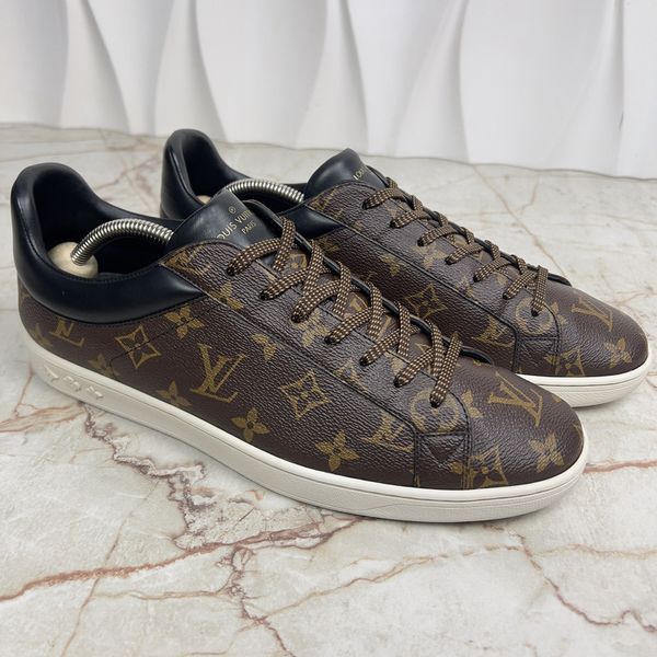 Luxemburg LV Monogram кросівки коричневі шкіряні 3314 фото