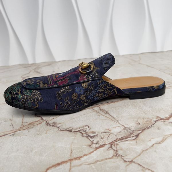 GUCCI x Disney Horsebit Princetown Mule Blue Fabric
