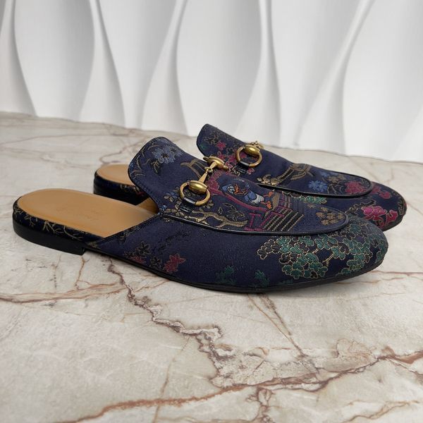 GUCCI x Disney Horsebit Princetown Mule Blue Fabric