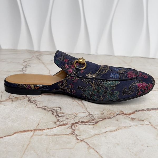 GUCCI x Disney Horsebit Princetown Mule Blue Fabric