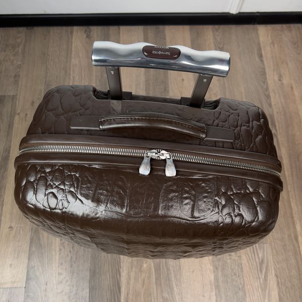 Alexander McQueen X Samsonite 65 Trolley валіза коричнева під крокодила 4030 фото
