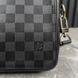 Studio Onyx Damier Infini сумка месенджер чорна шкіряна 3938 фото 8