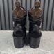 Laureate Desert Boot Platform Monogram Canvas Black Leather Suede Patch-Applique