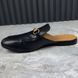 Horsebit Jordaan Mule Black Leather