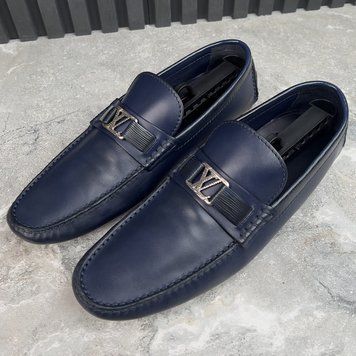Hockenheim Moccasins Blue Leather Taiga