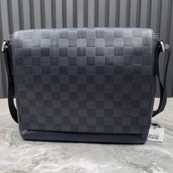 District Damier Infini Messenger Blue Leather