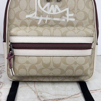 Charlie Medium Backpack In Signature Canvas With Rexy By Guang Yu