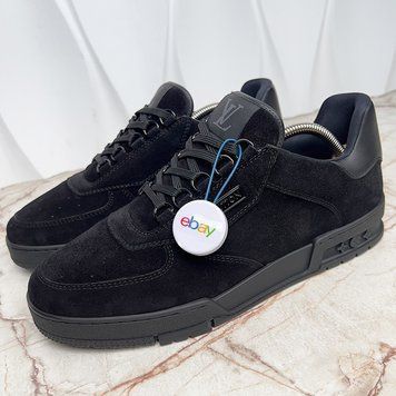 Trainer LV Monogram кросівки чорні замшеві 3781 фото