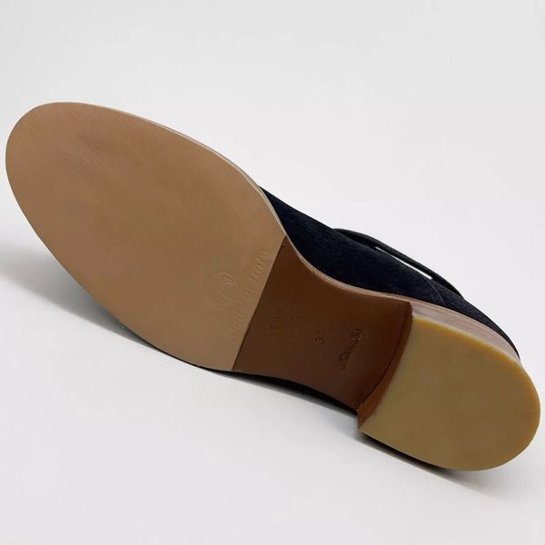 Chelsea Boots Buckle Navy Blue Nubuck