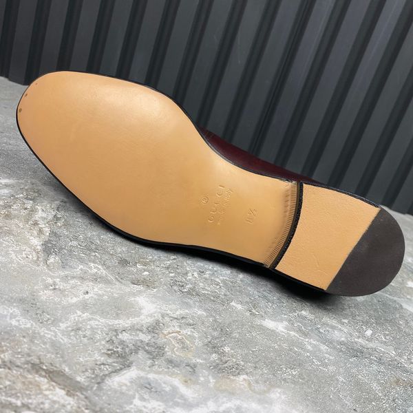 Bamboo Horsebit Loafers Burgundy Leather