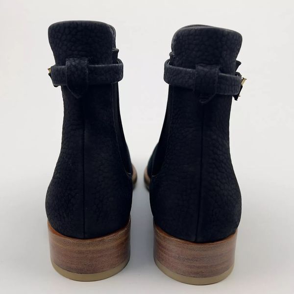 Chelsea Boots Buckle Navy Blue Nubuck