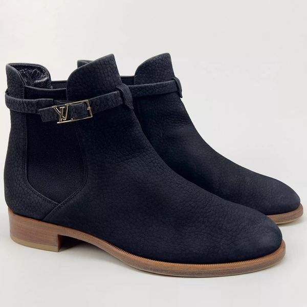 Chelsea Boots Buckle Navy Blue Nubuck