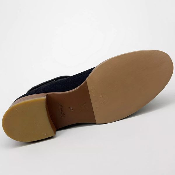 Chelsea Boots Buckle Navy Blue Nubuck