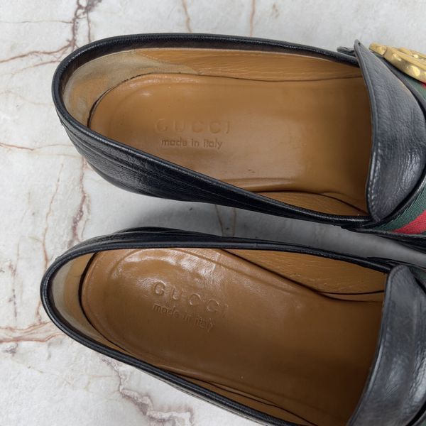Donnie Double G Web Loafers Black Leather