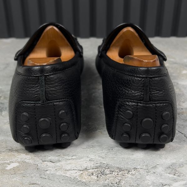 Worm Moccasins Black Leather Fur