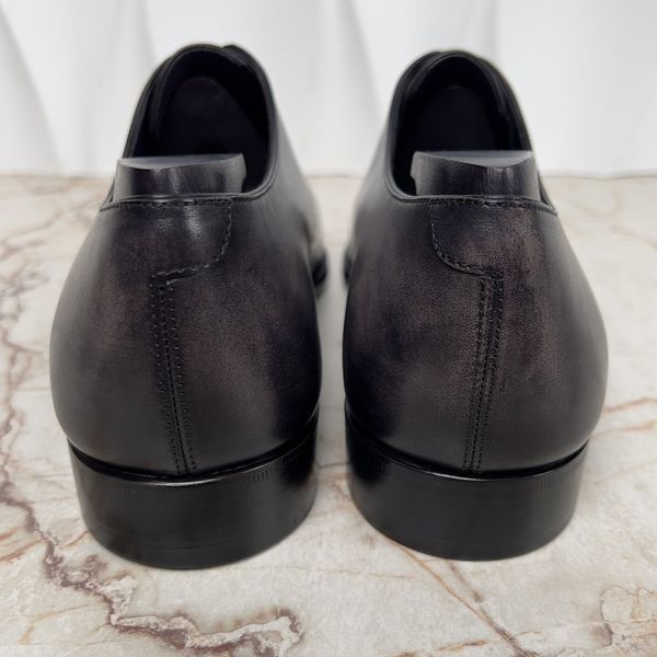 Oxford Richelieu Wingtip Purple Leather + shoe trees