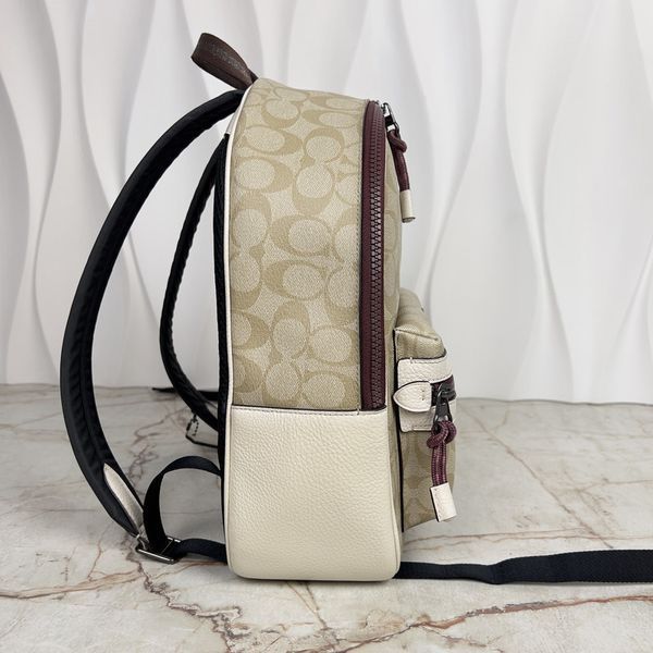 Charlie Medium Backpack In Signature Canvas With Rexy By Guang Yu