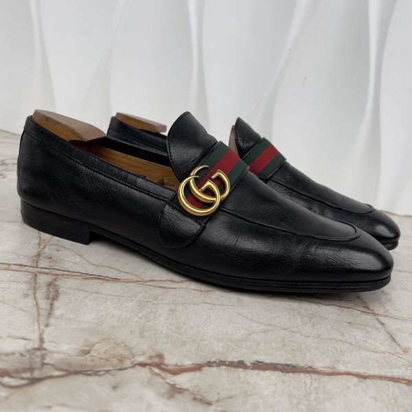 Donnie Double G Web Loafers Black Leather