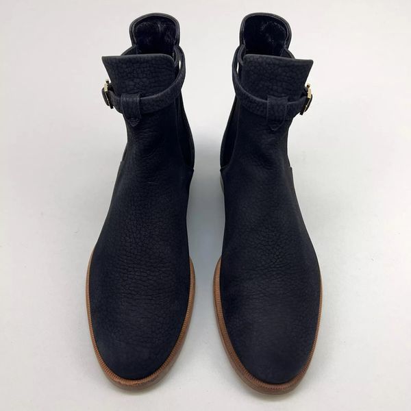 Chelsea Boots Buckle Navy Blue Nubuck