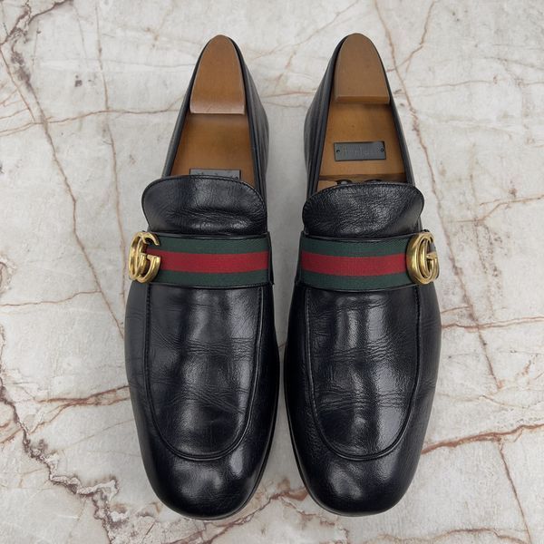 Donnie Double G Web Loafers Black Leather