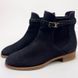 Chelsea Boots Buckle Navy Blue Nubuck