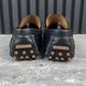 Hockenheim Moccasins Navy Blue Leather Suede Stripe Logo